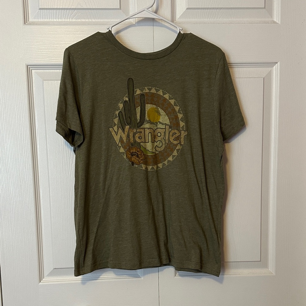 Wrangler Khaki Cactus Graphic Tee